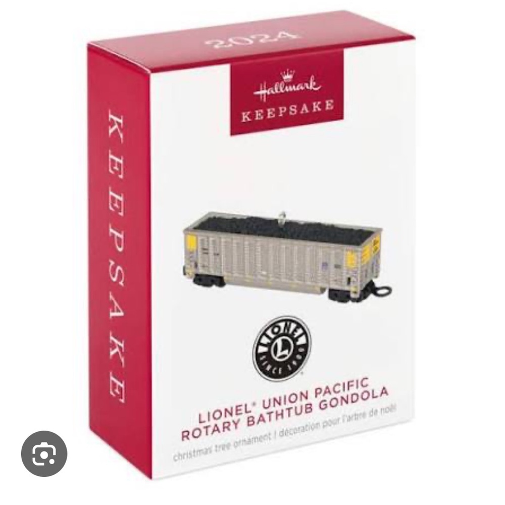 2024 Hallmark Keepsake Lionel Union Pacific Rotary Bathtub Gondola NIB Metal